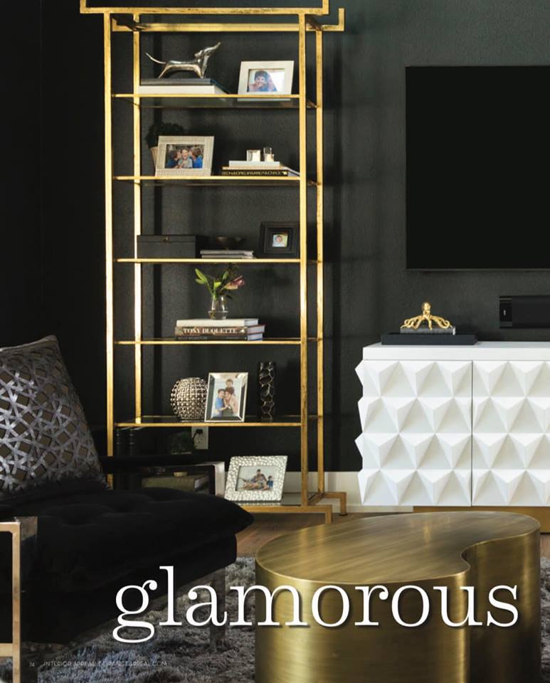 black and gold design living area