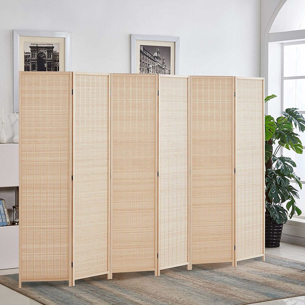 room divider with a rug